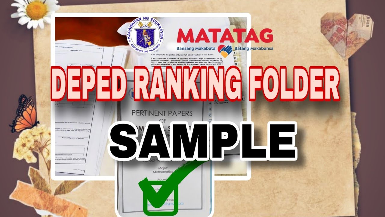 Deped Ao2 Ranking DepEd Ranking Folder | FOLDER | EXPLAINED - YouTube