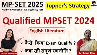MPSET 2024 Topper&#39;s Strategy | Qualified SET Exam In First Attempt | Archana Rao |