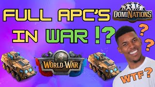 Using FULL APC's in WAR Attack! Will it Work! - DomiNations