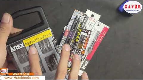 HATOK | Bộ Tô Vít Lục Giác Hoa Thị , Mũi Vít , Đầu Chuyển Anex - Nhật Bản
