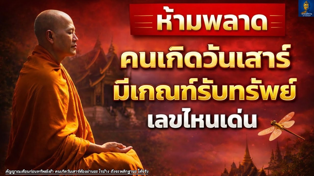ห้ามพลาด!…คนเกิดวันเสาร์ มีเกณฑ์รับทรัพย์ เลขไหนเด่น | ธรรมนำทาง ลางเล่าเรื่อง