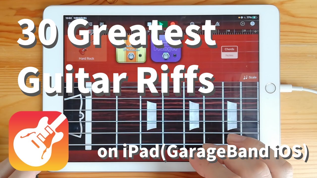 30 Greatest Guitar Riffs on iPad(GarageBand iOS) 【DTM】
