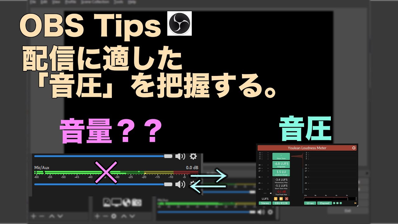 Obs Tips 音圧調整をしてみる エフェクト ラウドネスメーター Youtube