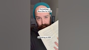 Formatting a Word Document for KDP #books