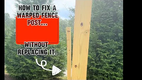 How to fix a warped fence post without replacing it! Time saver?? #fence #diy #howto #wood
