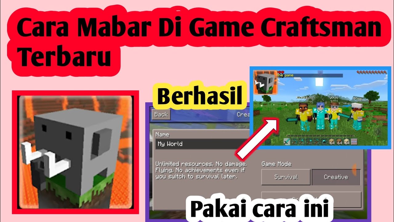 Cara Mabar Di Game Craftsman Cara Main Bareng Teman Craftsman YouTube