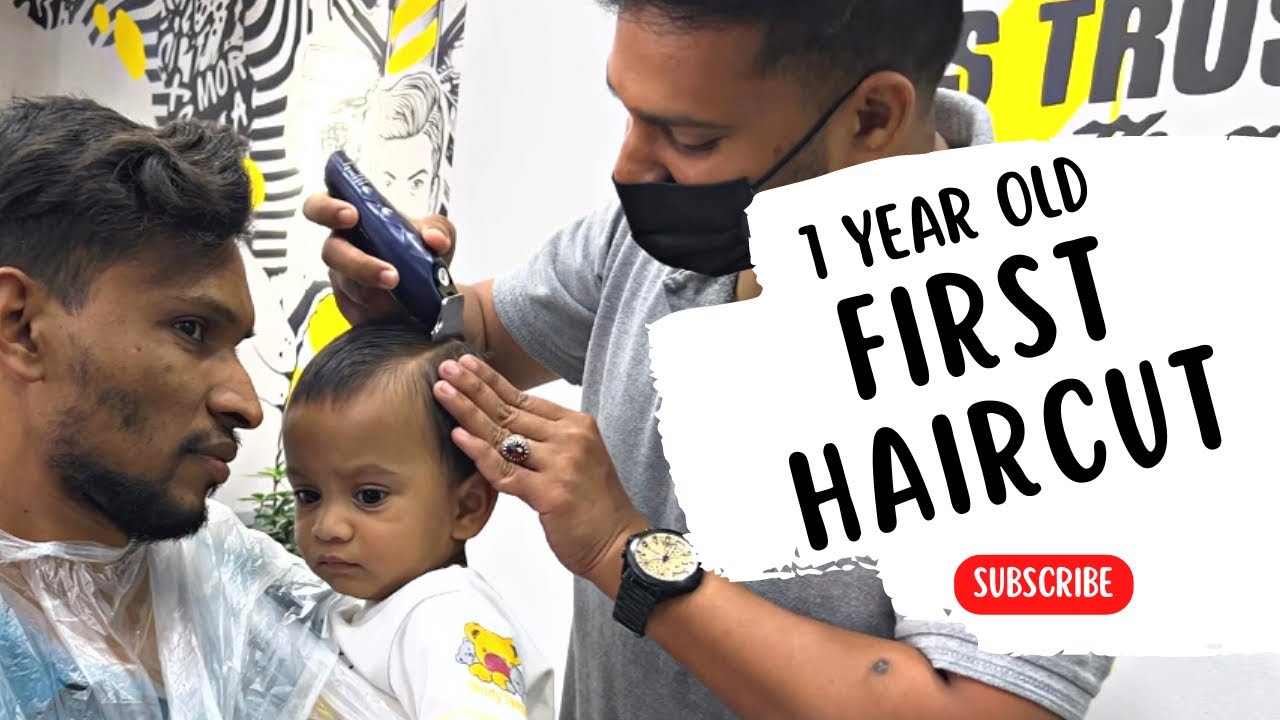Riyan’s first hair cut baby boy hair cutting how to cut baby boy hair 1 year baby hair