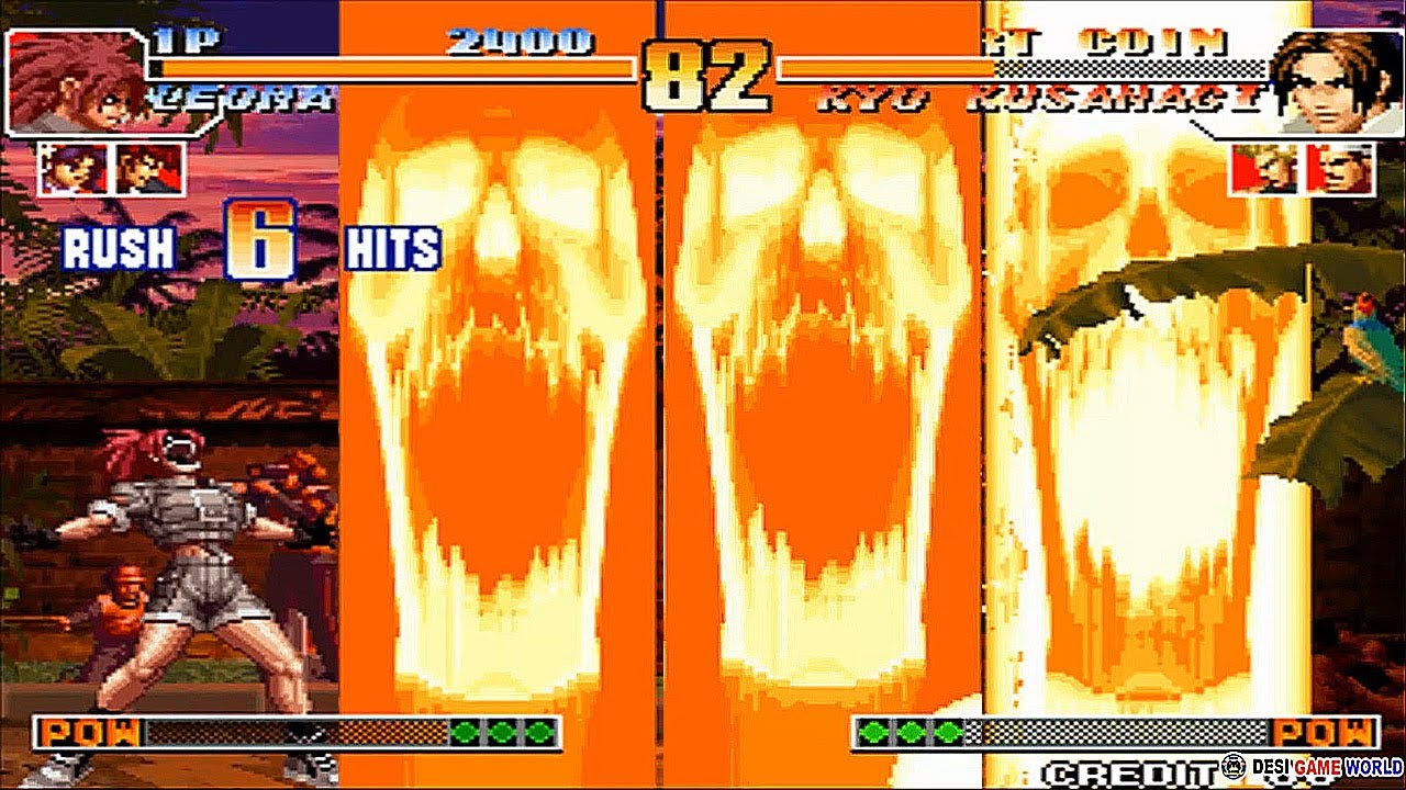 The King of Fighters 97 (1997) - PS1 Gameplay - Shermie - Leona