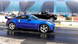 Ram Pickup Embarres Fairlady 350Z Not Once But Twice American Vs Japanese Rt66 Raceway