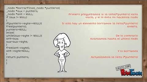 Listas simples enlazadas - eliminar el ultimo nodo