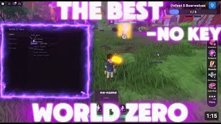 World Zero Autofarm Script, Kill aura, godmode, 100% droprate, keyless