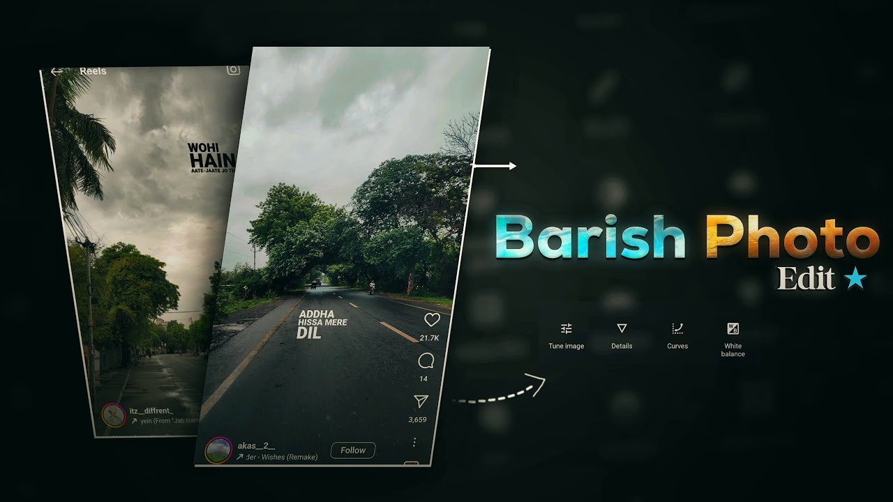 Instagram Trending Monsoon Reels🌨️ Photo Editing || Barish Photo Editing || Faisal Editing ||