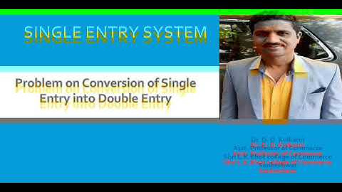 Problem on conversion of Single Entry into Double Entry