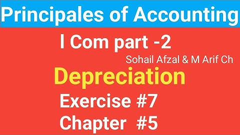 I com -2,Chap#1 Exe# 7 ,Principles of Accounting Sohail Afzal  Book ,Accounts from incomplete Record