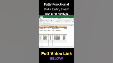 Advanced Data Entry Form with complete functions and error handling #excel