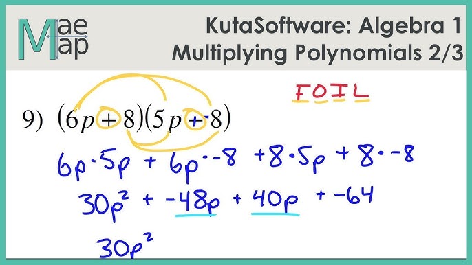 KutaSoftware: Algebra 1- Multiplying Polynomials Part 1 - YouTube kutasoftware-algebra-1-multiplying-polynomials-part-1-youtube