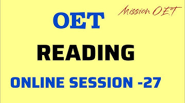 OET READING PART ONLINE PRACTICE SESSION | #oet #oetexam #oet02