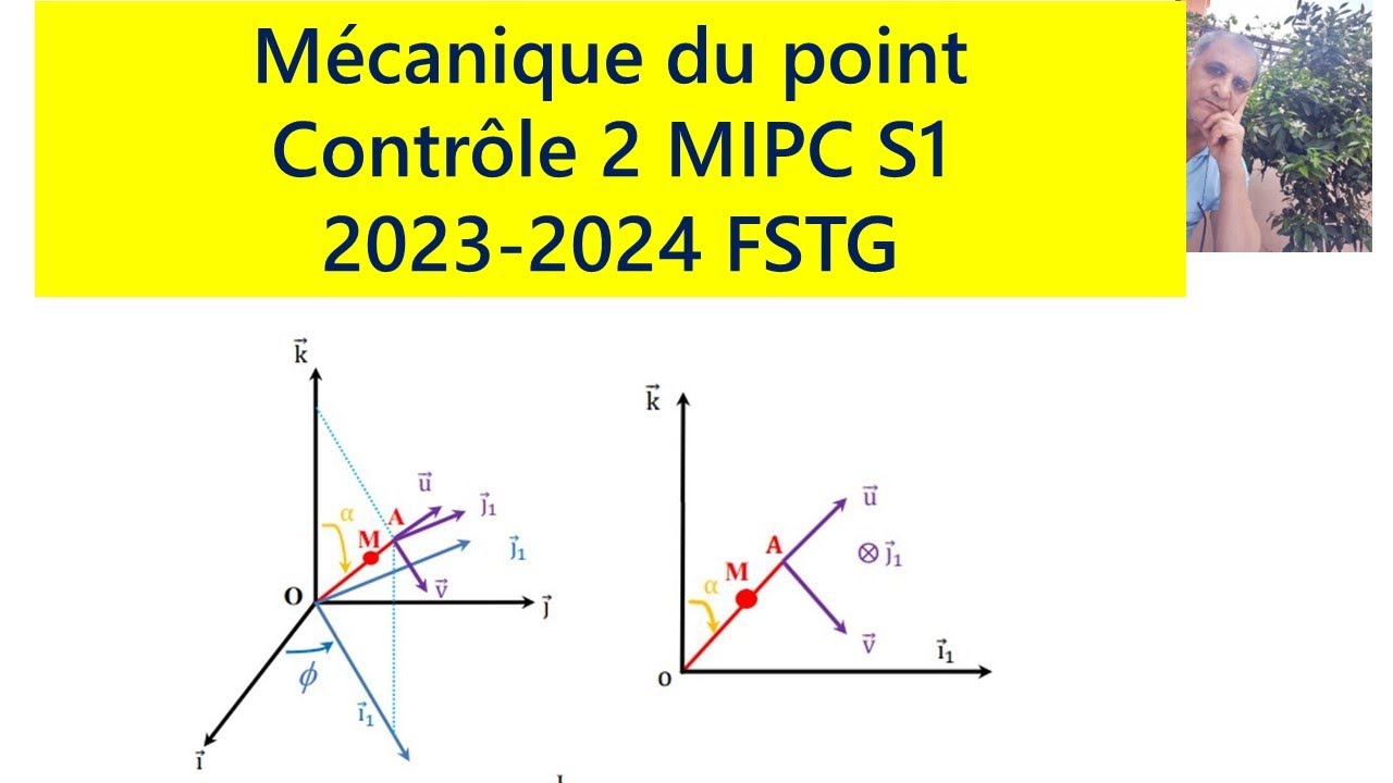 Examen mecanique du point FSTG 2023-2024 - YouTube