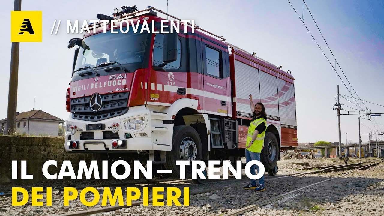 Come si guida il CAMION-TRENO dei POMPIERI? Tutti i SEGRETI del BIMODALE Mercedes-BAI