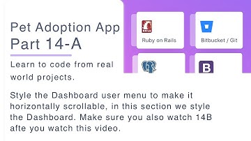 Pet Adoption App - Part 14 A - With Ruby, add a horizontal scroll menu for the dashboard menu
