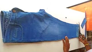 How to reduce pant length the correct method in tamil / dress maker