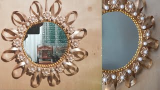 DIY Wall Mirror (Design#1)/Glam Wall Mirror from Recycled Materials/Wall Decor/Cardboard Crafts