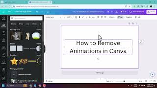 How to Remove Animations in Canva