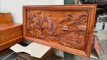 Tranh gỗ thuận buồm xuôi gió treo phòng khách rất phong thủy đẹp sang trọng 0944490000