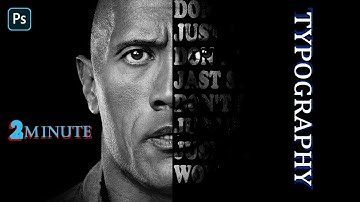 Face Typography, Photoshop Tutorial, CS6, CC, PS.2020,Text PortraitTutorial Photoshop Face into Text