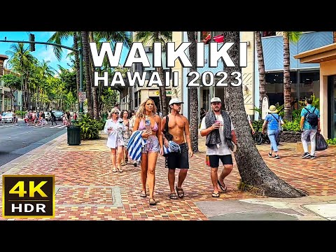 (4K HDR) Waikiki Narrated Walk - 2023 - Honolulu, Oahu, Hawaii