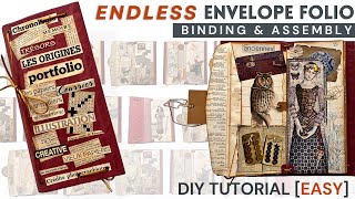 Endless Envelope Folio (Part 1) | Binding & Assembly Tutorial | Easy, Beautiful Storage [DIY]