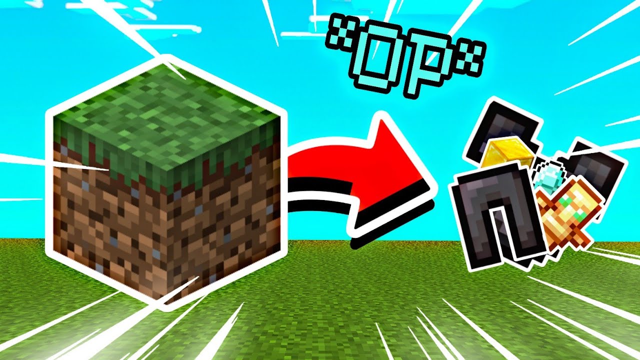 MINECRAFT BUT DIRT GIVES OP ITEMS 🤑 | Fanclao - YouTube