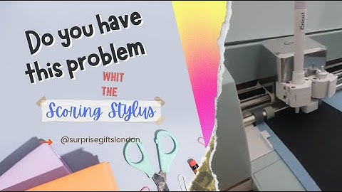 Scoring stylus popping out . Special trick to get the scoring stylus to stay in place.