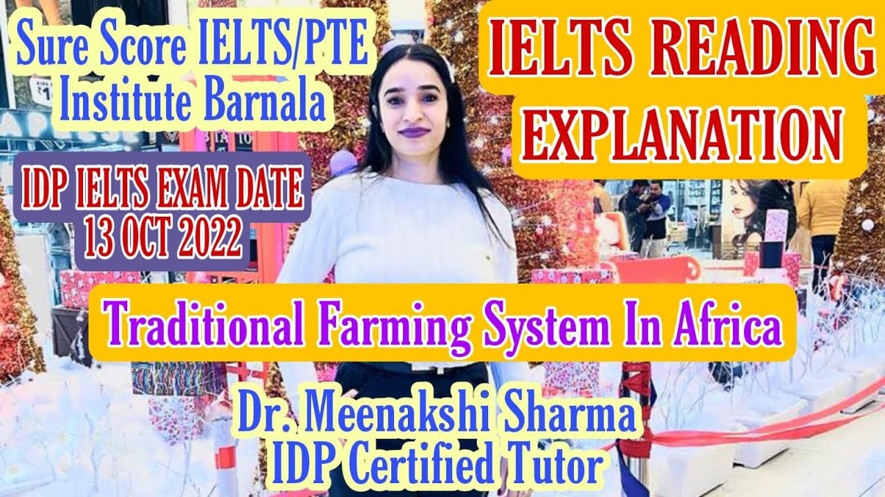 Reading | Explanation  | Traditional farming system in Africa | 