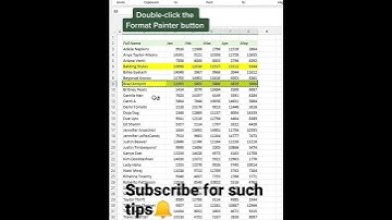 Double click format painter magic in Excel 🤩