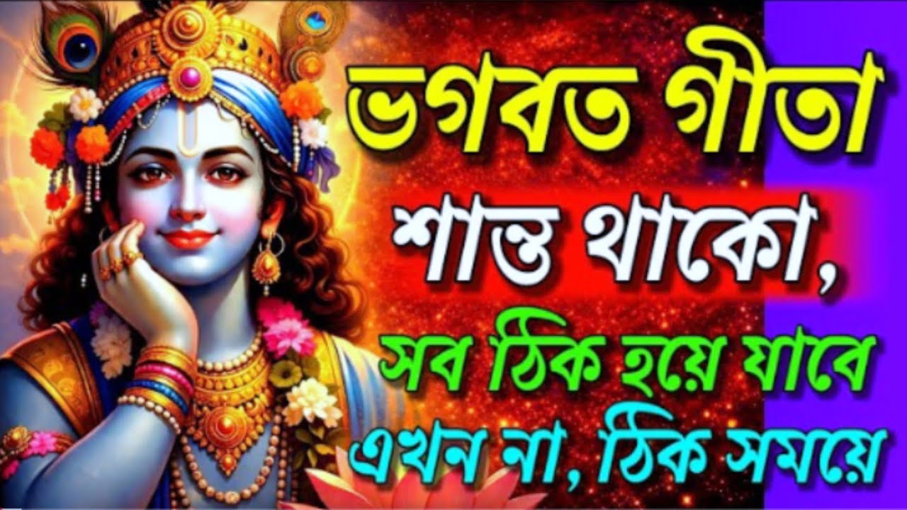 ভগবত গীতা ।। ঘুমানোর আগে শুনুন গীতার বাণী, শান্ত থাকো সব দুঃখ শেষ হবে ।। Geeta Sar in Bengalill 