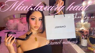 GIRLY LUXURY HAUL 🤍✨ DESIGNER SHOES UNBOXING + LUXURY MAKEUP HAUL