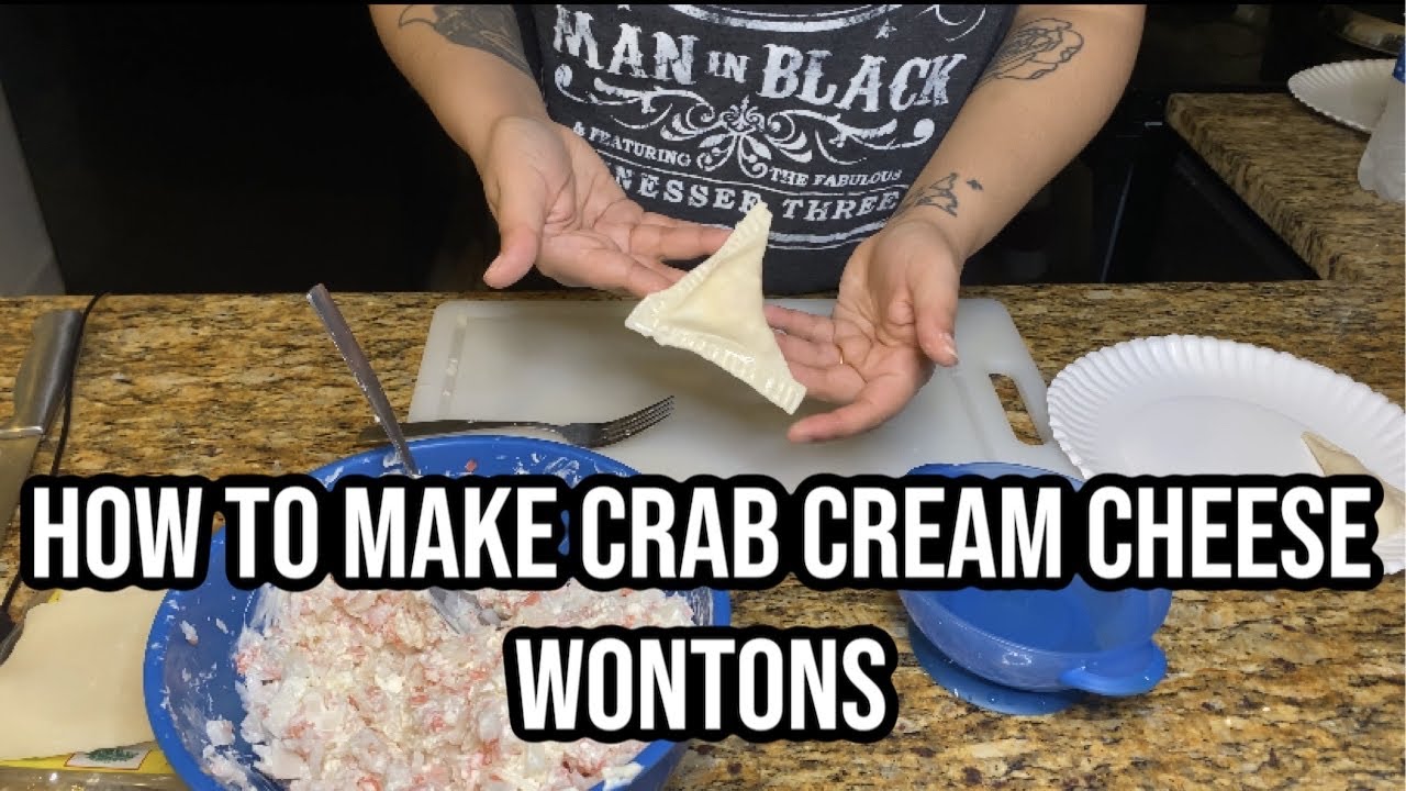 HOW TO MAKE: CRAB CREAM CHEESE WONTONS ������������������ - YouTube