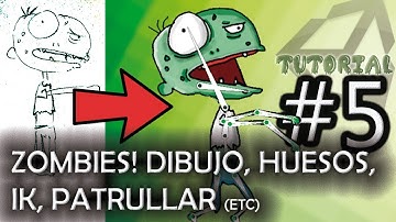 #5: Los zombies! (dibujar, huesos, IK, caminar, patrullar una zona) [Unity, tutorial completo]