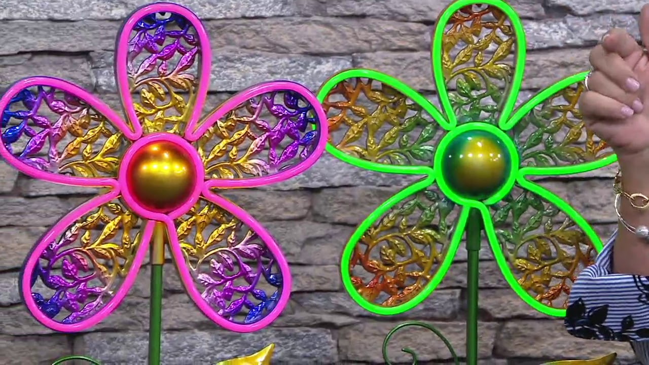 Ultimate Innovations Neon Light Solar Flower Garden Stake on QVC YouTube
