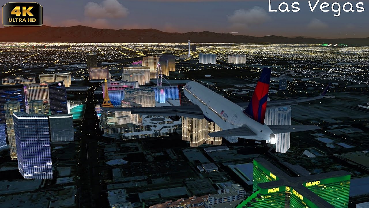 Нью-Йорк 🛫 Лас-Вегас/ Прекрасный закат при заходе на посадку/ Aerofly FS Global