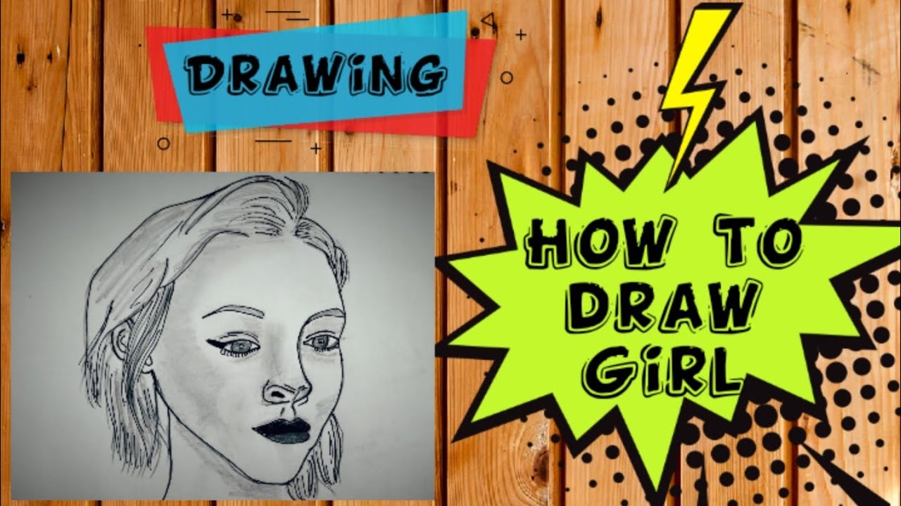 How to draw a Girl Face step by step - YouTube