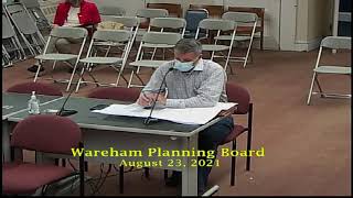 Wareham Planning Board Meeting 8-23-21