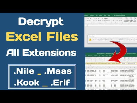 Como descriptografar arquivos do Excel || Como reparar arquivos corrompidos do Excel