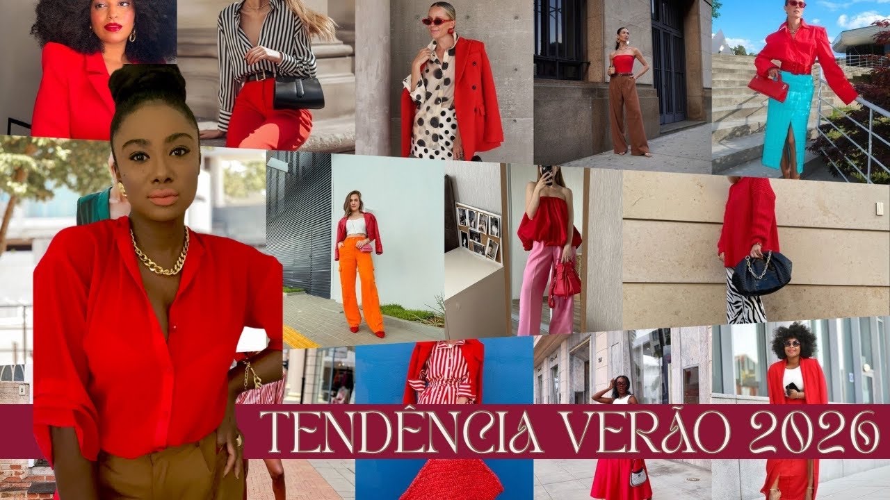 Como usar a maior TENDÊNCIA de COR na MODA VERÃO 2026: VERMELHO/TOMATO RED