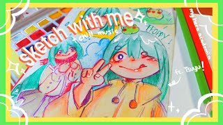 chill sketch with me +let’s talk // rainy day soft music 🌧 screenshot 2