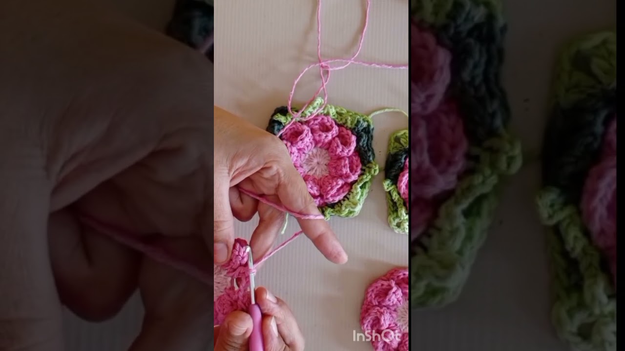  SQUARE EM CROCHÊ, FLOR CONHECIDA COMO FLOR CARACOL 🐌 