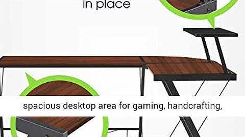 Halter L-Shaped Gaming Desk, Computer Corner Desk Home, Office Desk Study Writing Modern Table
