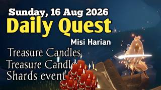 Sky Daily Quest today - Daylight Prairie 16 Aug 2026 Sky Children of the Light Sandwichies Ch