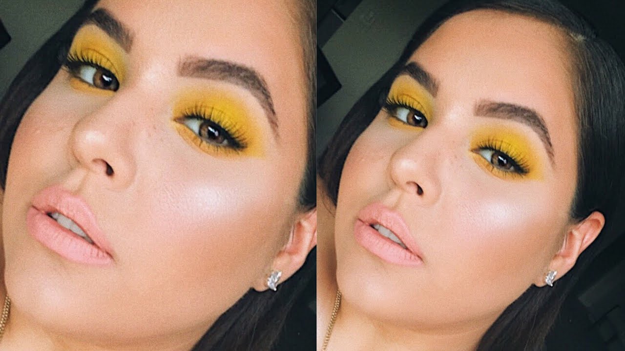 FUN SUMMER COLORFUL YELLOW MAKEUP TUTORIAL | Nelly Toledo